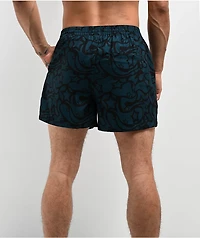 A.LAB Skippy Swirls Teal & Black Board Shorts