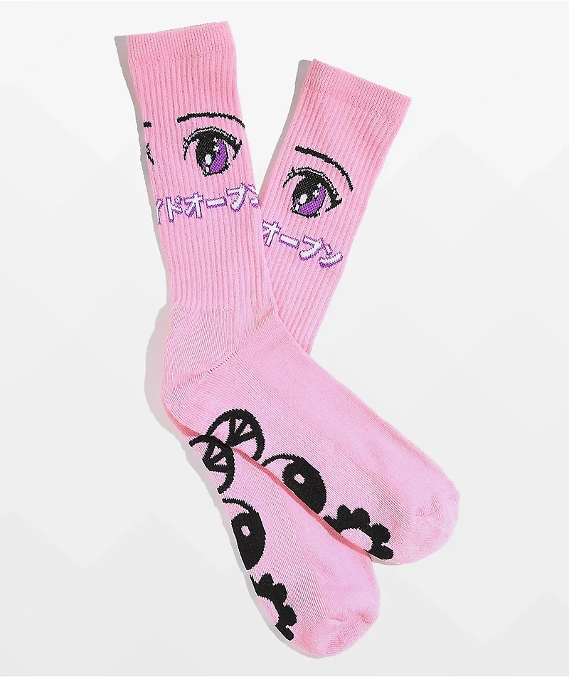 A.LAB Smize Pink Crew Socks