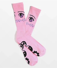 A.LAB Smize Pink Crew Socks