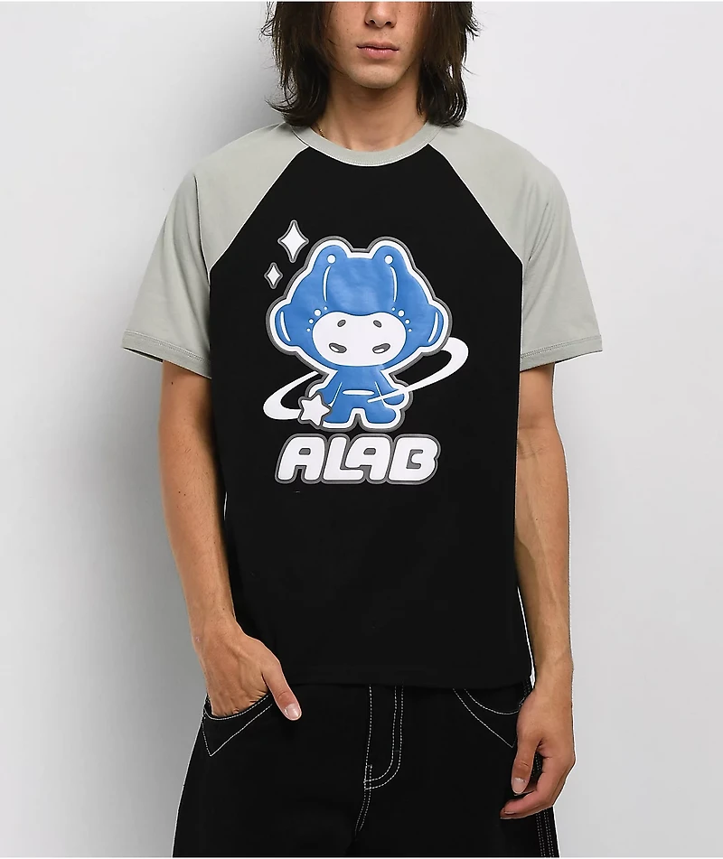 A.LAB Space Bud Black & Grey Raglan T-Shirt