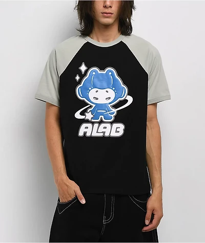 A.LAB Space Bud Black & Grey Raglan T-Shirt