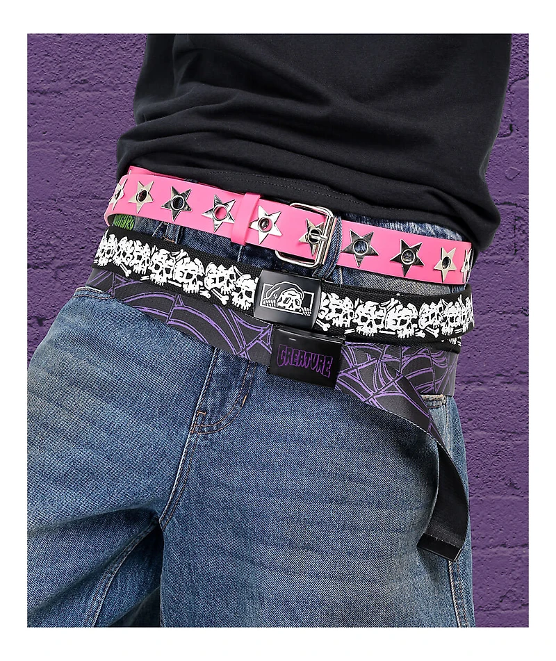 A.LAB Star Grommet Pink Belt