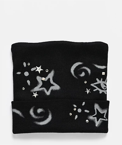 A.LAB Stencil Black Cat Ear Beanie