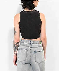 A.LAB Sullivan Flaming Cherry Black Wash Crop Tank Top