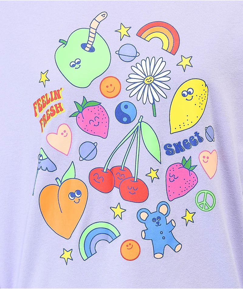 A.LAB Teelah Mixed Fruit Lavender Long Sleeve T-Shirt