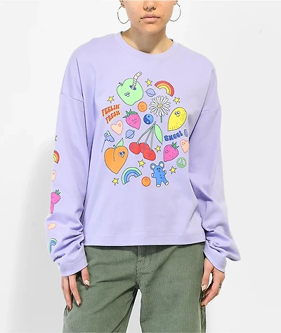 A.LAB Teelah Mixed Fruit Lavender Long Sleeve T-Shirt