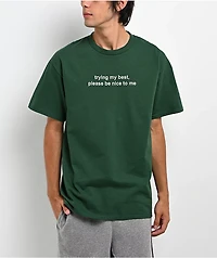 A.LAB Trying My Best Green T-Shirt