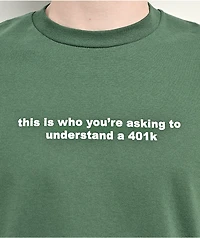 A.LAB Understand A 401K Green T-Shirt