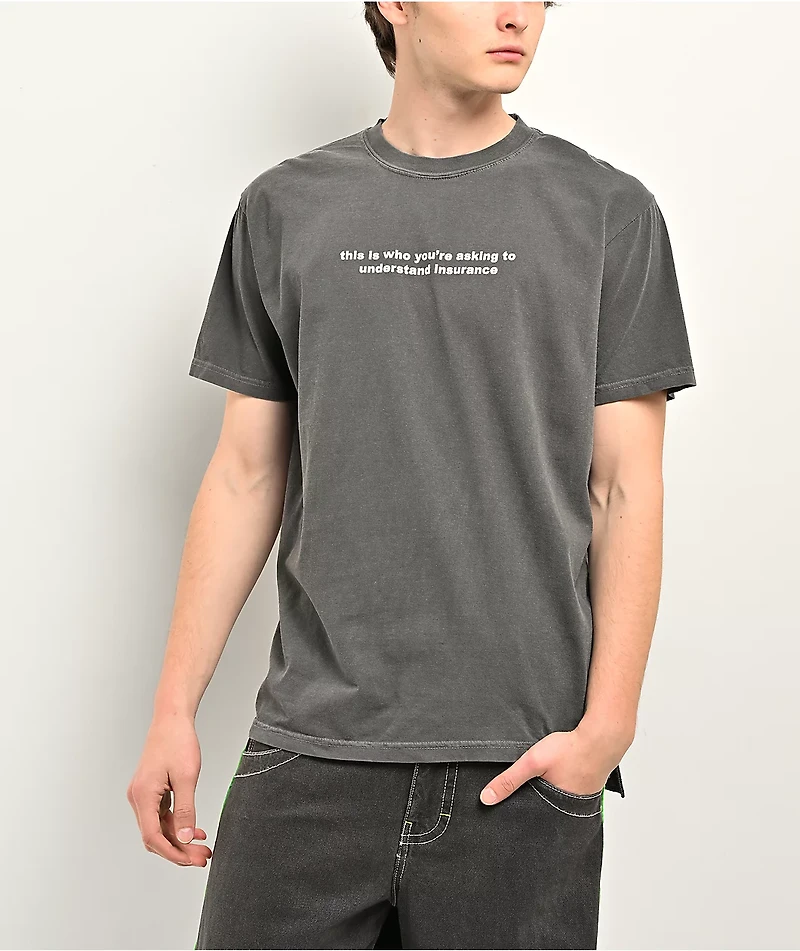 A.LAB Understand Insurance Grey Wash T-Shirt