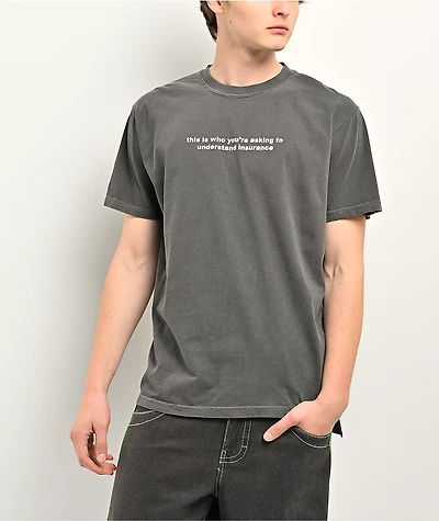 A.LAB Understand Insurance Grey Wash T-Shirt