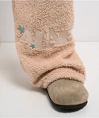 A.LAB Vibey Beige Sherpa Lounge Pants