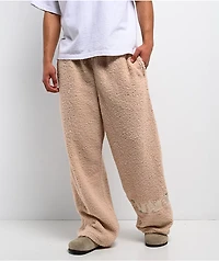 A.LAB Vibey Beige Sherpa Lounge Pants
