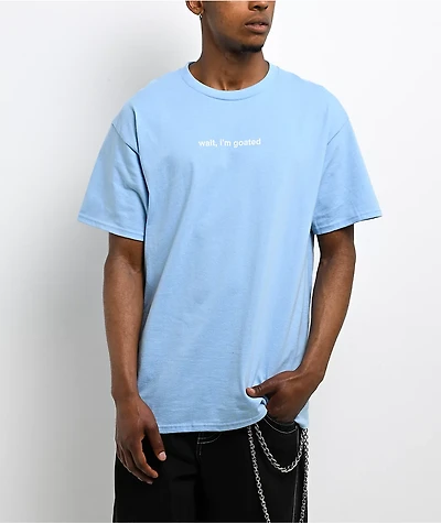 A.LAB Wait, I'm Goated Baby Blue T-Shirt