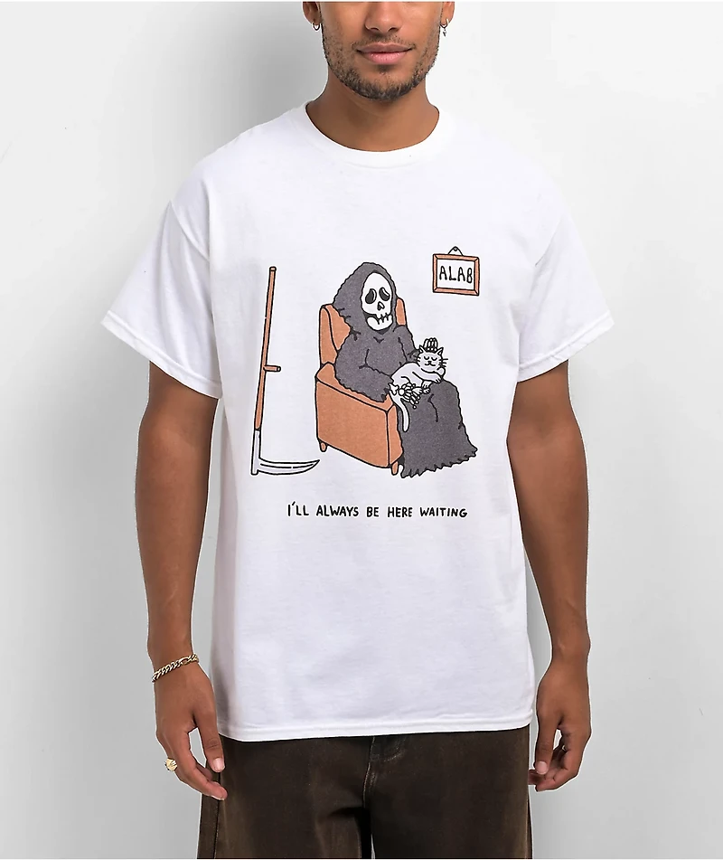 A.LAB Waiting Here White T-Shirt