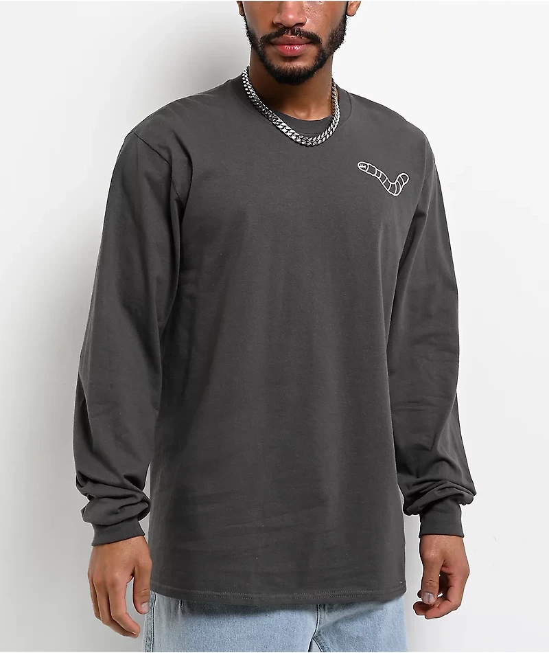 A.LAB Wanted Worm Charcoal Long Sleeve T-Shirt