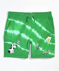 A.LAB Wavelength Green & Blue Tie Dye Sweat Shorts