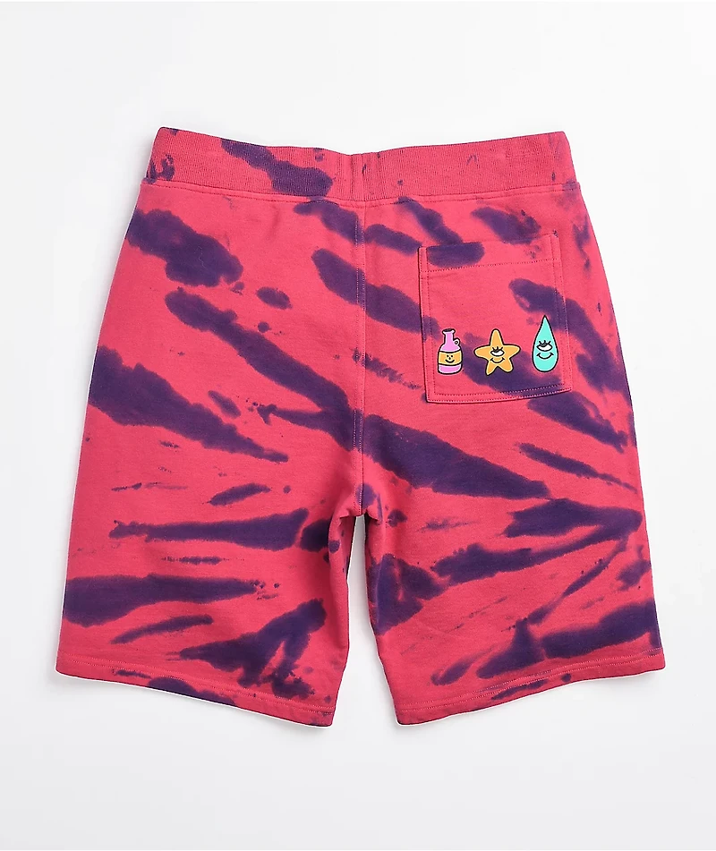 A.LAB Wavelength Pink & Blue Tie Dye Sweat Shorts