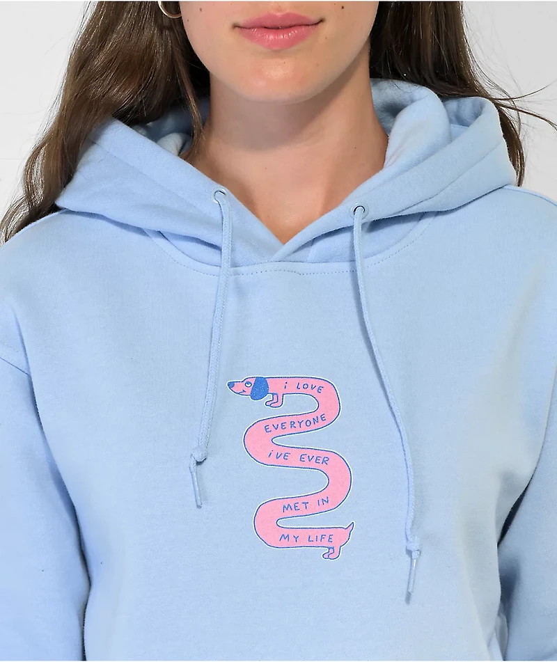 A.LAB Weenie Dog Light Blue Hoodie