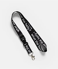 A.LAB What The Helly Black Lanyard