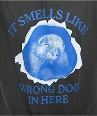 A.LAB Wrong Dog Washed Black T-Shirt