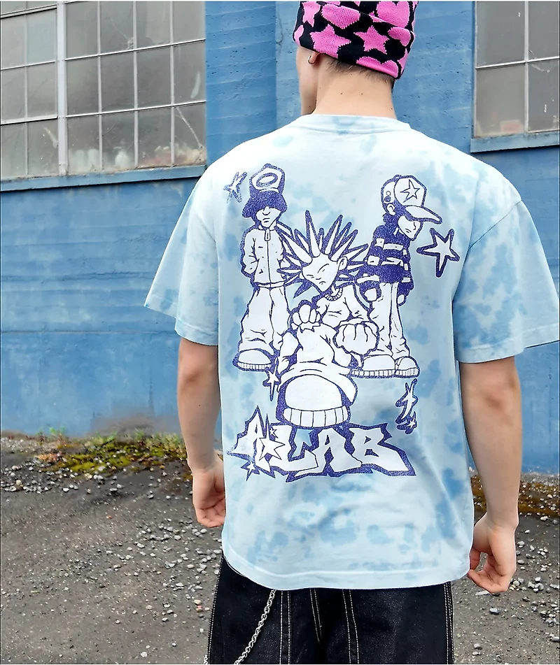 A.LAB Y2K Squad Blue Tie Dye T-Shirt