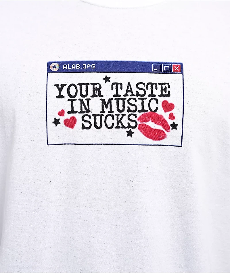 A.LAB Your Taste In Music White T-Shirt