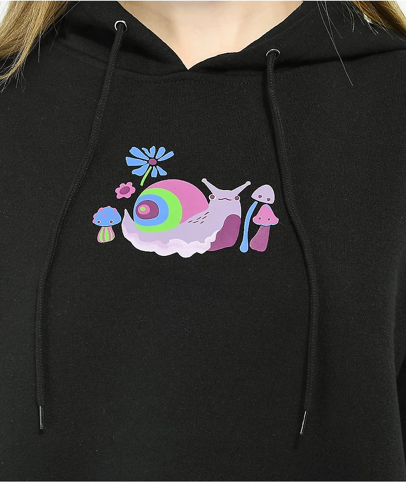 A.LAB Zaira Forage Black Crop Hoodie