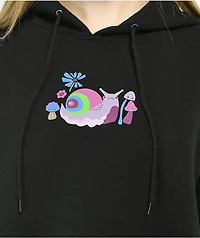 A.LAB Zaira Forage Black Crop Hoodie