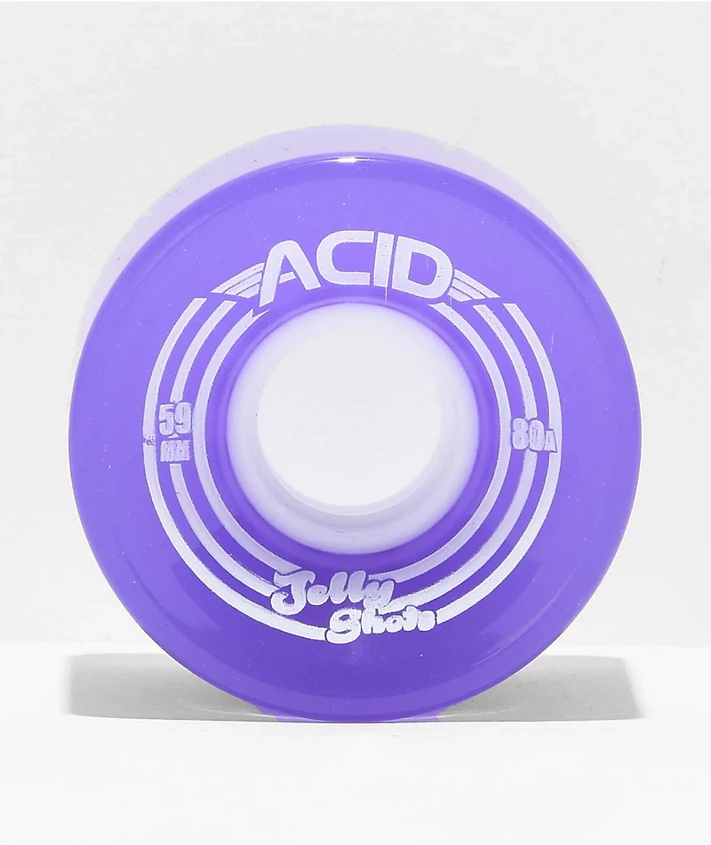 ACID Chemical Co. Purple Jelly Shots 59mm 80a Longboard Wheels