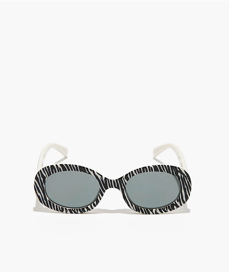 AIRE x Von Dutch Dazed Zebra Vintage White Sunglasses