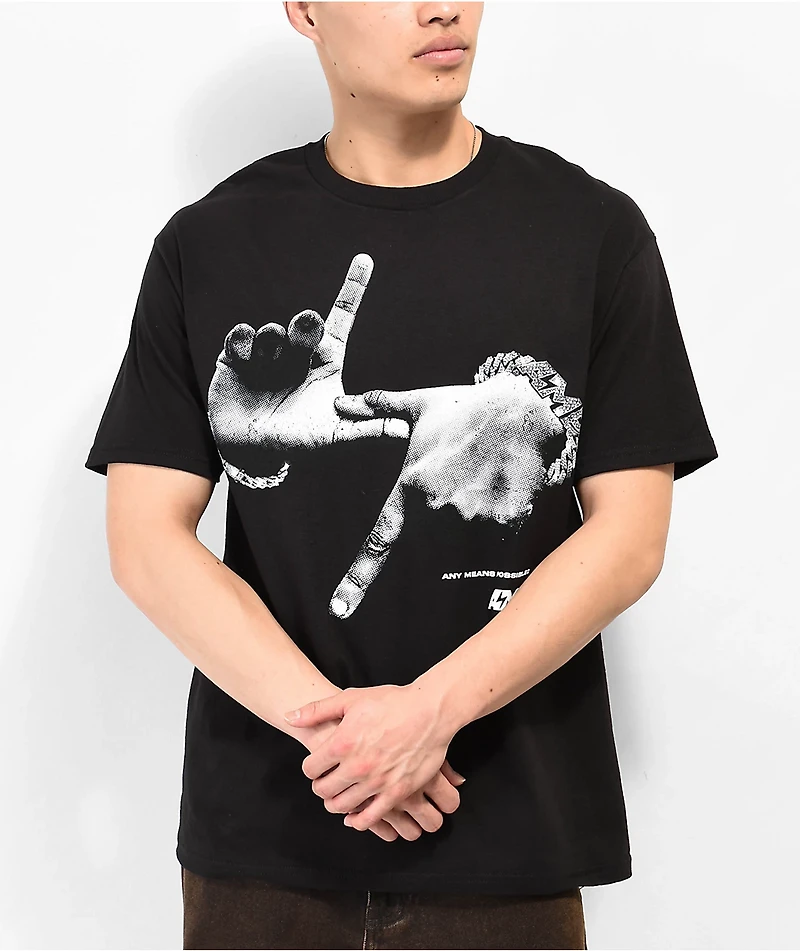 AMP Bolt Hands Black T-Shirt