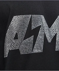 AMP Rhinestone Logo Black T-Shirt