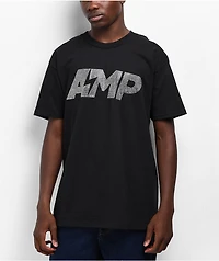 AMP Rhinestone Logo Black T-Shirt