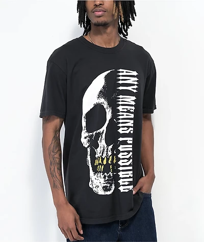 AMP Skull Black Wash T-Shirt