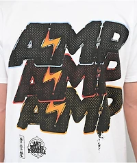 AMP Stacked White T-Shirt
