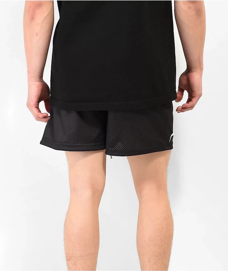 AMP Star Print Black Mesh Shorts