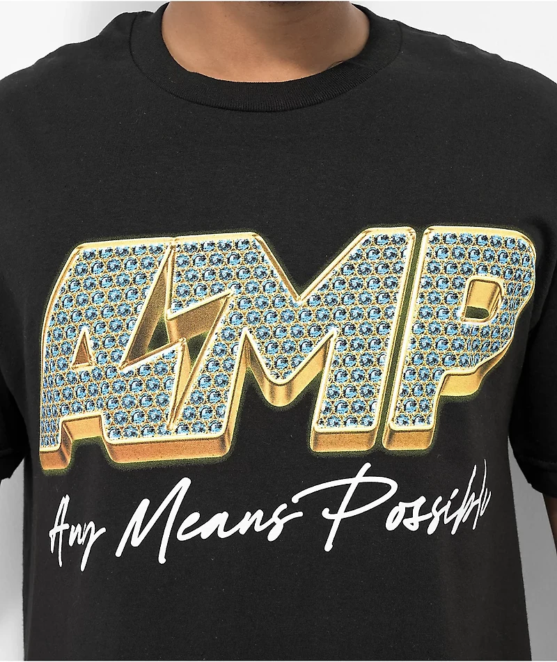 AMP Studded Black T-Shirt