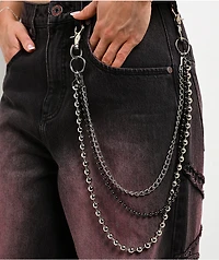 AMiGAZ Mixed Metal Triple Pocket Chain