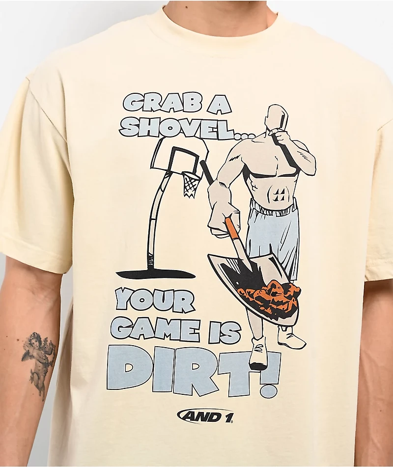 AND1 Trash Talk Game Is Dirt Off White T-Shirt