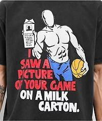 AND1 Trash Talk Missing Game Washed Black T-Shirt