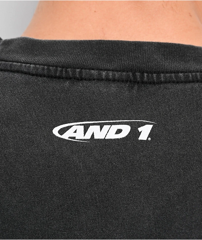 AND1 Trash Talk Missing Game Washed Black T-Shirt