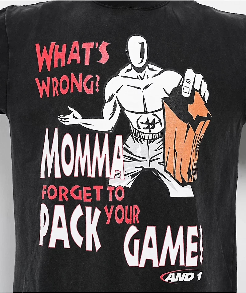 AND1 Trash Talk Momma Pack Washed Black T-Shirt