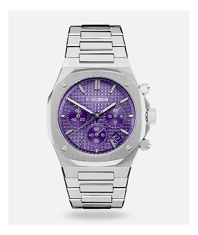 AURA Chronograph 001 Steel & Purple Analog Watch
