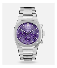 AURA Chronograph 001 Steel & Purple Analog Watch