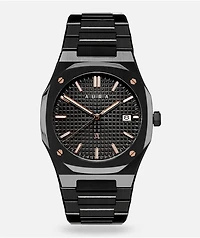AURA Date 002 Black & Rose Analog Watch