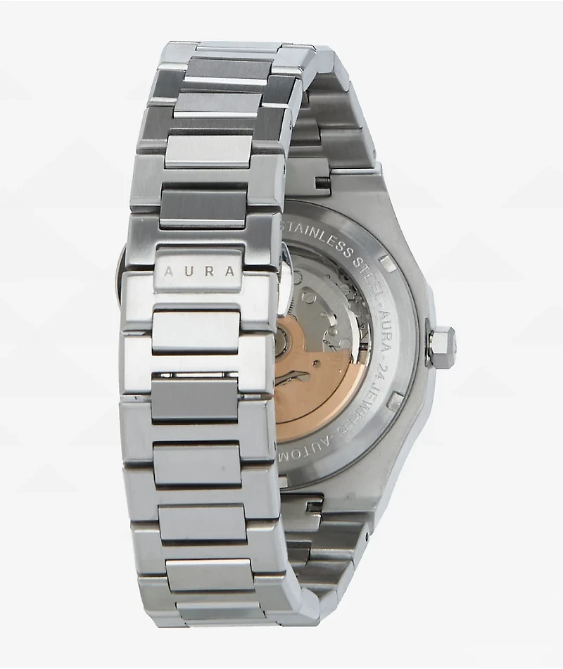 AURA Date 003 Steel & Turquoise Analog Watch