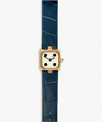 AURA Dice Gold & Navy Analog Watch