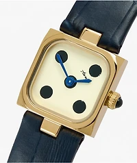 AURA Dice Gold & Navy Analog Watch