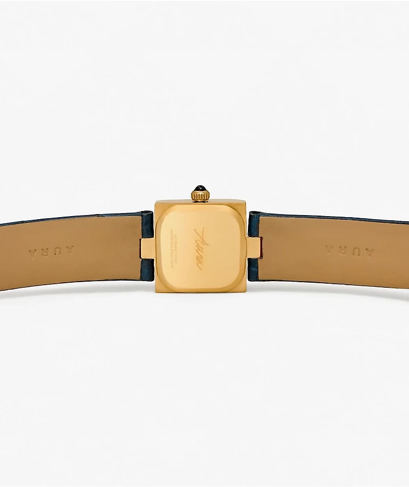 AURA Dice Gold & Navy Analog Watch
