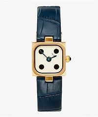 AURA Dice Gold & Navy Analog Watch
